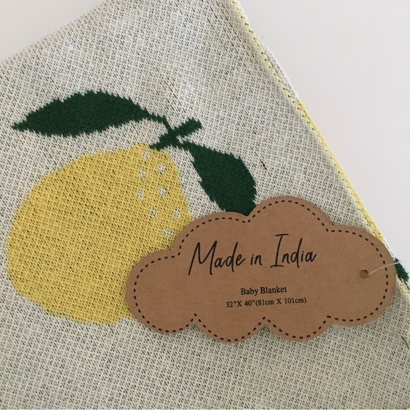Made in India Other New Baby Blanket 0 Cotton Yellow Lemon Theme
